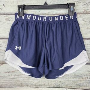 Under Armour Women’s HeatGear Running Shorts Small Navy Blue